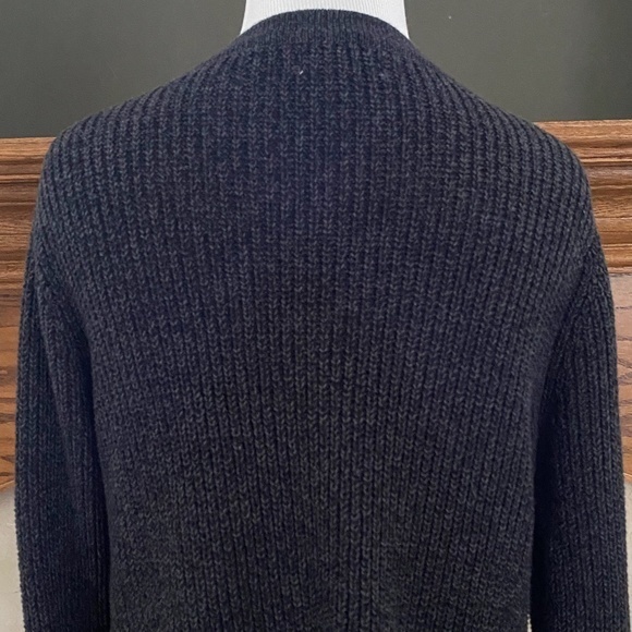 Style & Co. Charcoal Gray Grommet Lace Up Sweater Sz. M - Picture 7 of 10